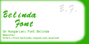 belinda font business card